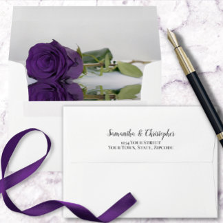Élégante enveloppe de Mariage Rose Royal Purple