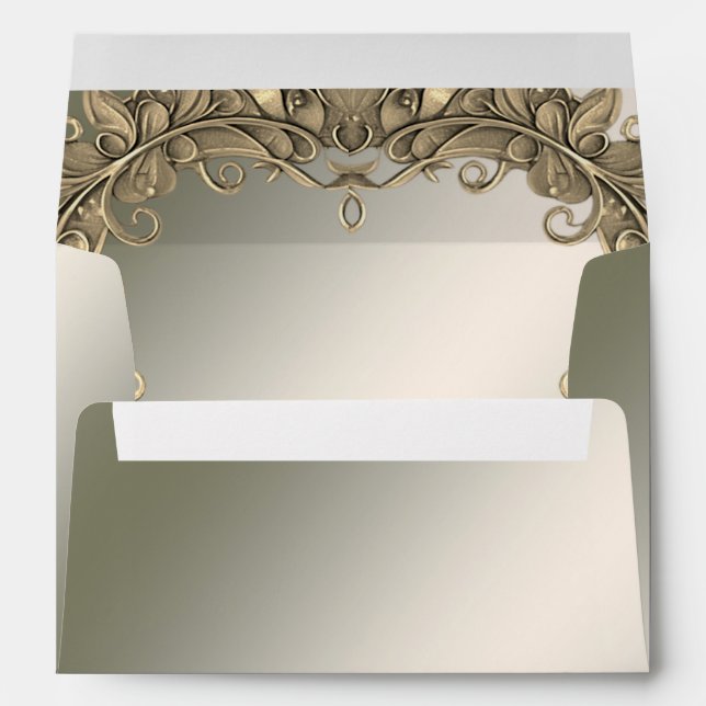 Élégante enveloppe décorative or moderne (Dos (Bas))