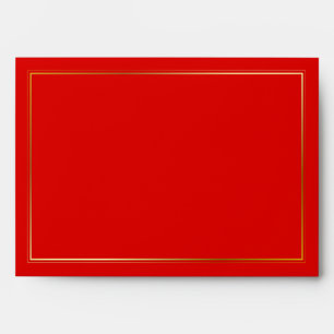Elégante enveloppe d'invitation en or rouge