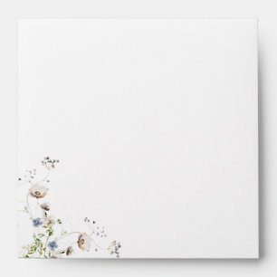 Élégante enveloppe Fleur sauvage aquarelle