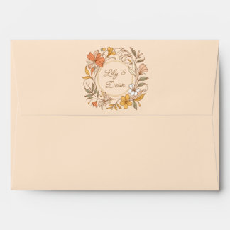 Élégante enveloppe florale Art Nouveau