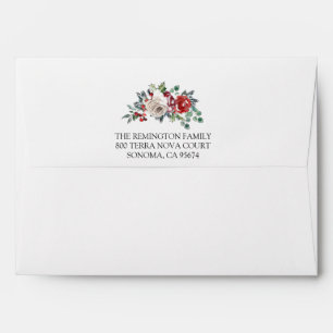 Elégante enveloppe florale Holly Aquarelle