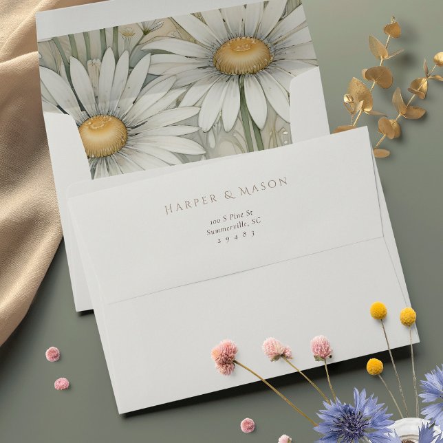 Élégante enveloppe Mariage entièrement imprimée en (Créateur téléchargé)