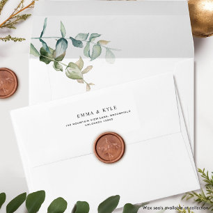 Élégante enveloppe Mariage Eucalyptus