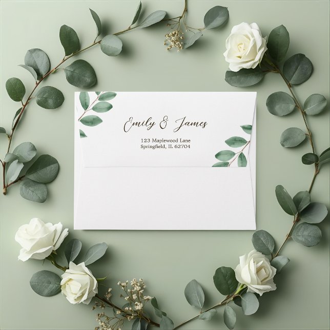 Élégante enveloppe Mariage Eucalyptus (Créateur téléchargé)