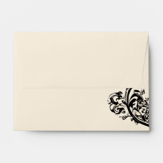 Élégante enveloppe Mariage gothique