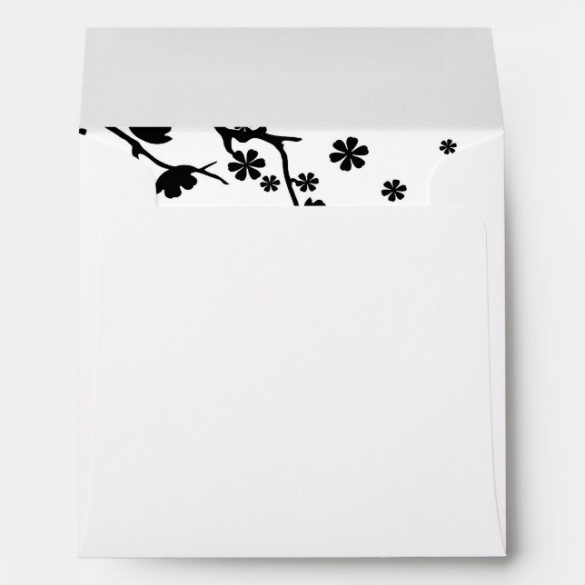 Élégante Enveloppe Mariage Mariage Mariée papillon (Dos (Bas))