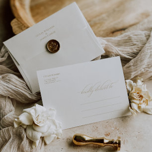 Élégante enveloppe Mariage minimaliste blanche A7 