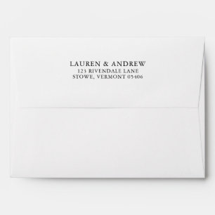 Élégante enveloppe noire simple minimaliste