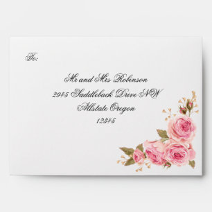 Élégante enveloppe rose pâle