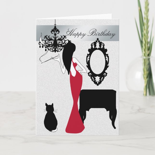 Elégante et chic carte d'anniversaire (Devant)