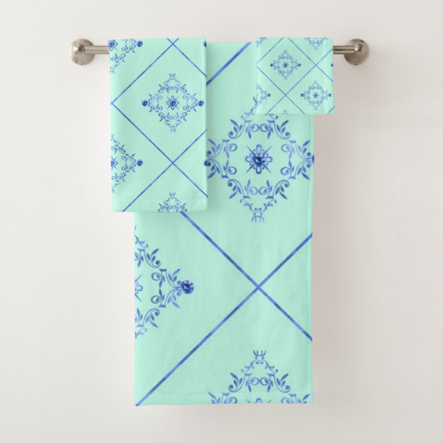 ÉLÉGANTE ET JOLIE SERVIETTE DE SALLE DE BAINS (En situation)