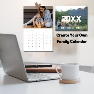 Elégante et moderne famille 2025 calendrier photo