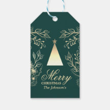 Élégante étiquette cadeau de Noël personnalisée