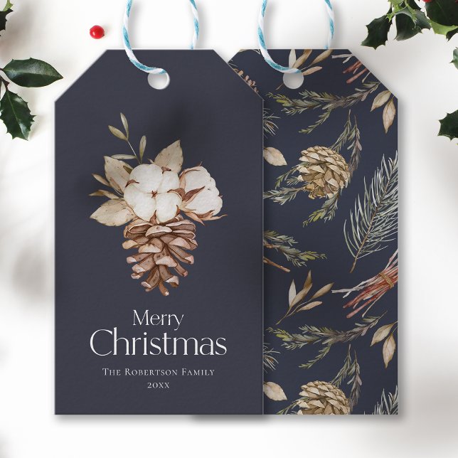 Élégante étiquette cadeau hiver - "Joyeux Noël" (Créateur téléchargé)