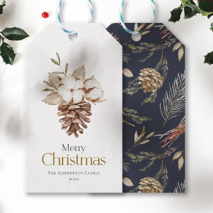 Élégante étiquette cadeau hiver - "Joyeux Noël"