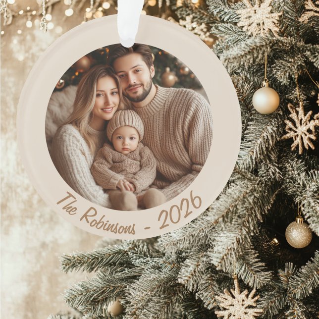 Élégante étiquette cadeau rectangulaire Angel (Round Christmas Ornament)