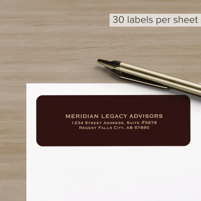 Élégante étiquette d'adresse de retour (Créateur téléchargé)