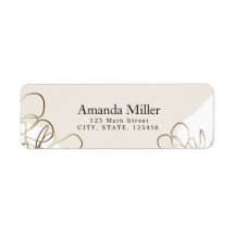Élégante étiquette d'adresse de retour personnalis