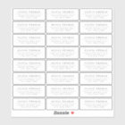 Élégante étiquette d'adresse de retour simple et t