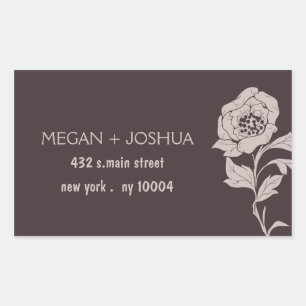 Élégante étiquette de mariage floral -5