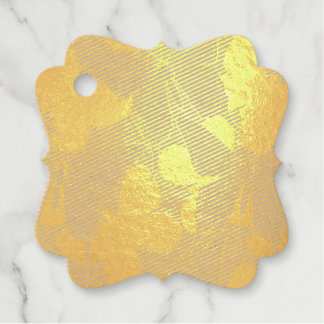 Élégante étiquette de papillon d'or