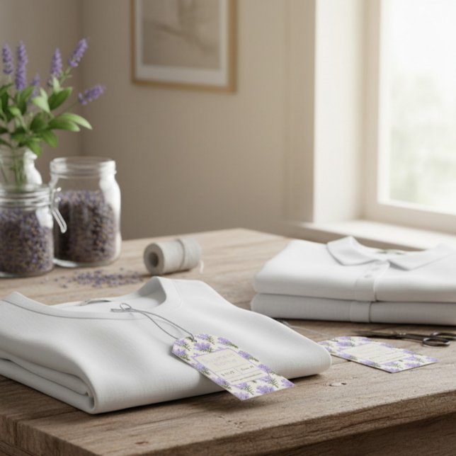 Élégante étiquette de prix à thème Lavande avec co (Créateur téléchargé)