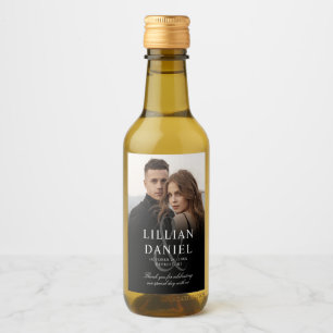 Élégante Étiquette de Vin de Mariage Mini Photo