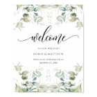 Elégante Eucalyptus Affiche de bienvenue de verdur