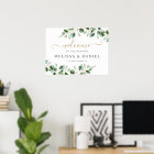 Elégante Eucalyptus Affiche de bienvenue Mariage