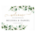 Elégante Eucalyptus Affiche de bienvenue Mariage