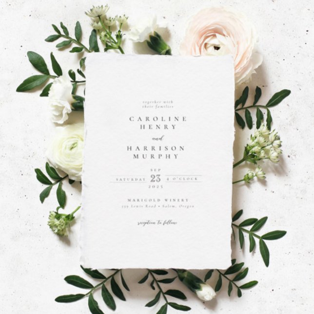 Élégante Faire-part de mariage classique sophistiq (Créateur téléchargé)