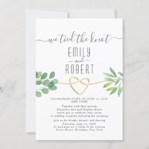 Élégante Faire-part de mariage de calligraphie ver