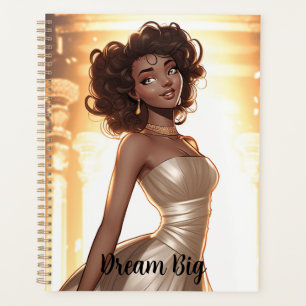 élégante, femme, noire, belle, afro-américaine