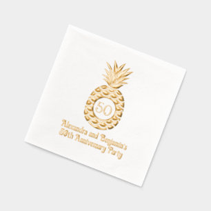 Élégante fête d'anniversaire du cadre d'ananas