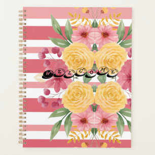 Élégante Fête de Mariage Florale & Nom