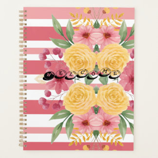 Élégante Fête de Mariage Florale & Nom