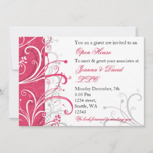élégante fête d'entreprise rose Invitation