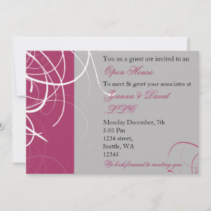 élégante fête d'entreprise rose Invitation
