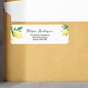 Élégante Fête des mariées de citrons Adresse de re