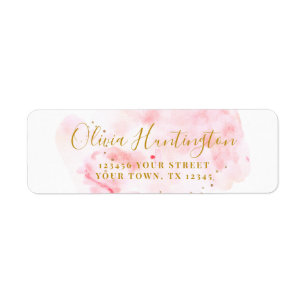 Élégante Fête des mariées rose et or Adresse de re