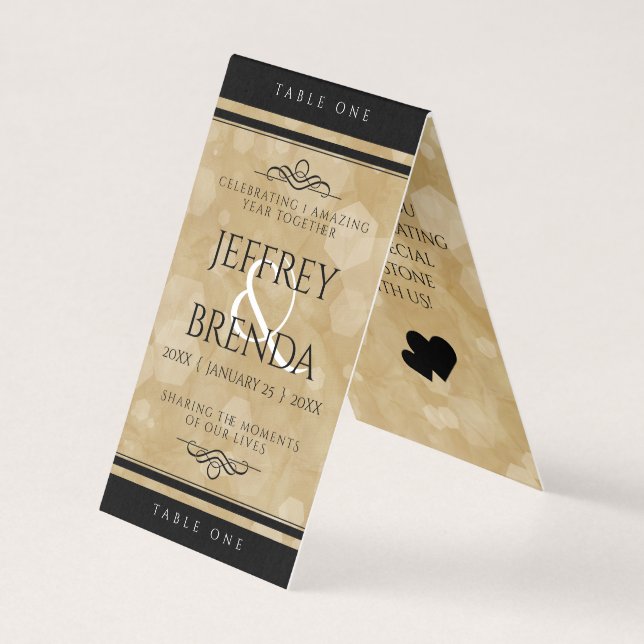 Élégante fête du 1er anniversaire du Mariage de pa (Front)