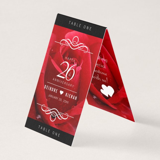 Élégante fête du 26e anniversaire du Mariage Rose (Front)