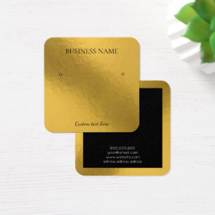 Elégante feuille boucles d'oreilles en or carré ca