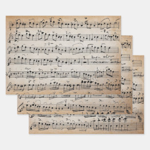 Élégante feuille d'écriture manuscrite Vintage Not