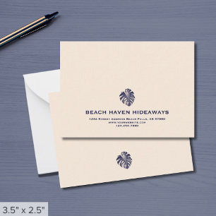 Elégante feuille Monstera carte de note d'entrepri