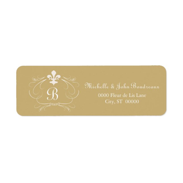 Elégante Fleur de Lis Monogram (Devant)
