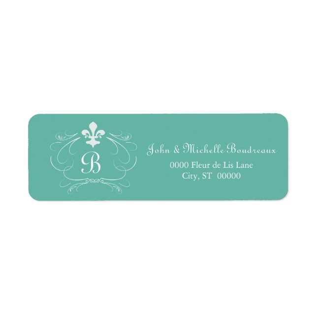 Elégante Fleur de Lis Monogram (Devant)
