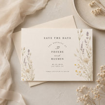 Élégante Fleur Sauvage Save the Date