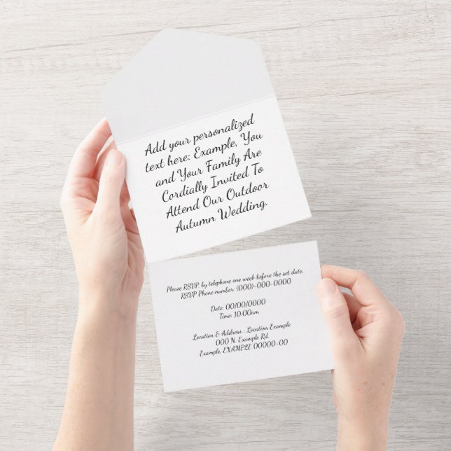 Elégante Fleurs invitations de mariage avec RSVP (Déchirure)